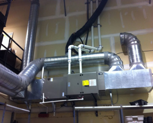 Commercial duct furnace installation