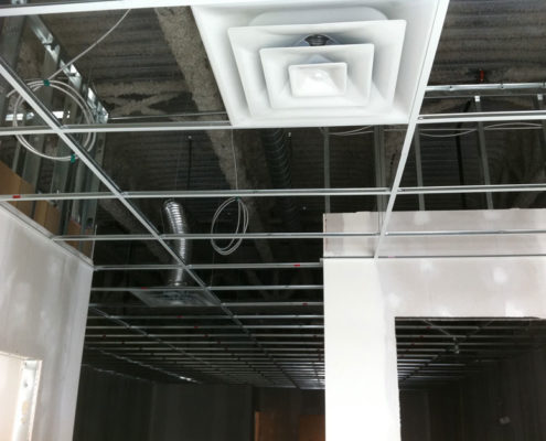 Commercial HVAC duct installation in Calgary area